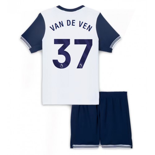 Dětský fotbalový dres Tottenham Hotspur Micky van de Ven #37 2024-25 Domácí Krátký Rukáv (+ trenýrky)